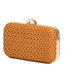 Τσάντα φάκελος clutch ψάθινο-21885 - Κάμελ