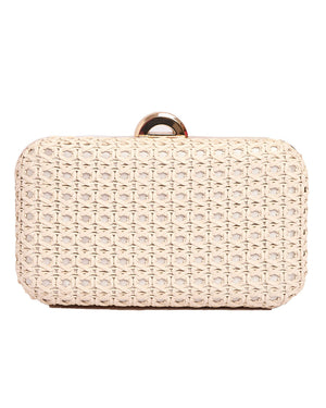 Τσάντα φάκελος clutch ψάθινο-21885 - Μπέζ