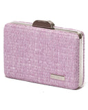 Ψάθινο τσαντάκι clutch -21896 - Μώβ