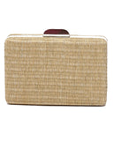 Ψάθινο τσαντάκι clutch -21896 - Μπέζ