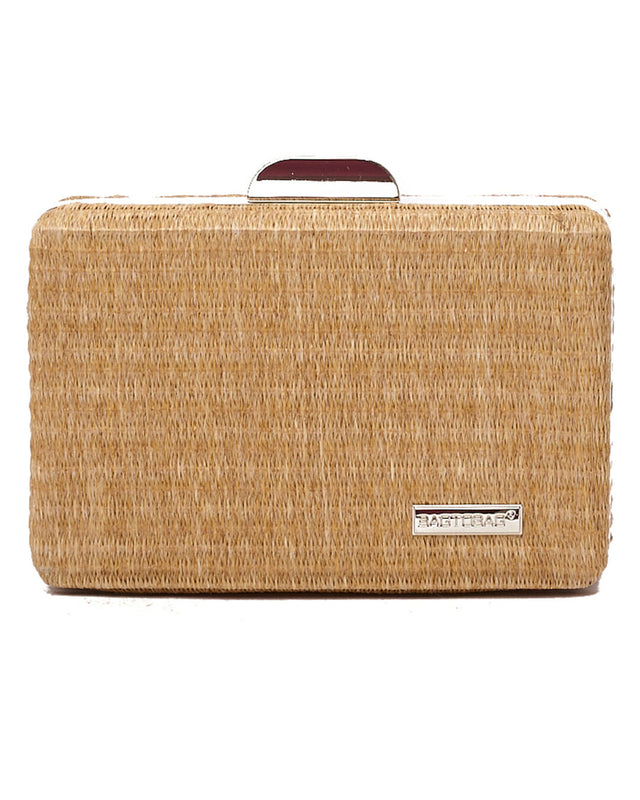 Ψάθινο τσαντάκι clutch -21896 - Χακί