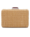 Ψάθινο τσαντάκι clutch -21896 - Χακί