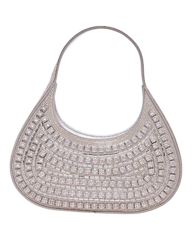 Τσάντα φάκελος clutch MD2406 - Ασημί