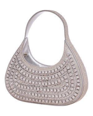 Τσάντα φάκελος clutch MD2406 - Ασημί