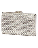 Τσάντα φάκελος clutch ψάθινο-21886 - Ασημί