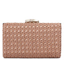 Τσάντα φάκελος clutch ψάθινο-21886 - Ρόζ