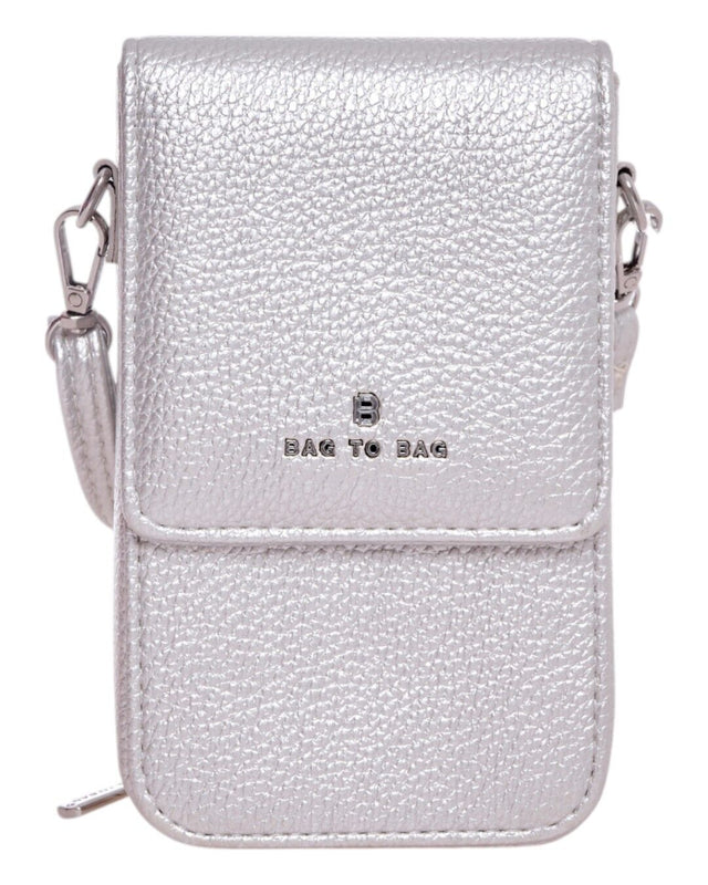 Τσάντα χιαστί YC02913 - Ασημί