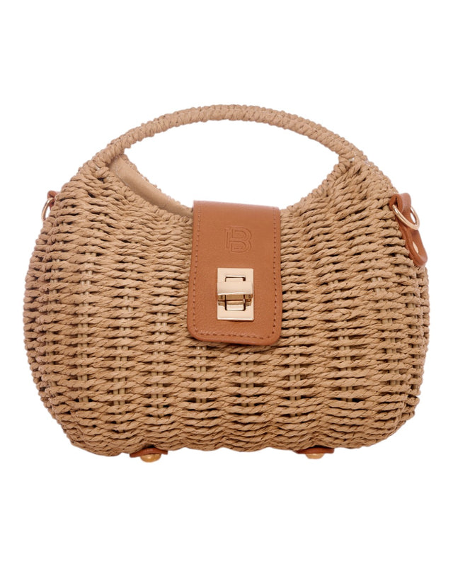 Ψάθινη Τσάντα χειρός KD-39 - Apricot