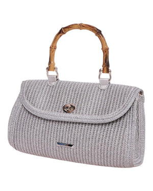 Ψάθινος φάκελος XY-2517 - Ασημί