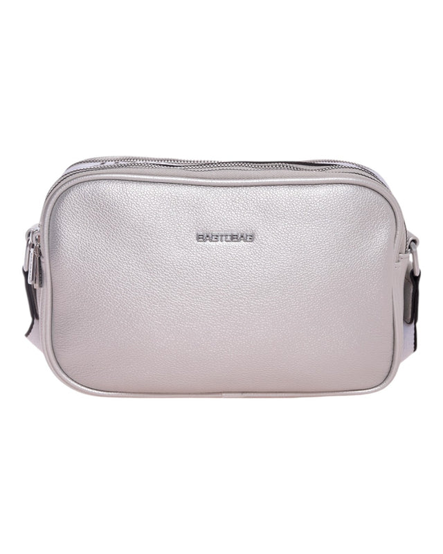 Τσάντα χιαστί  KX8062 - Ασημί