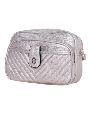 Τσάντα χιαστί ZL-2911 - Ασημί