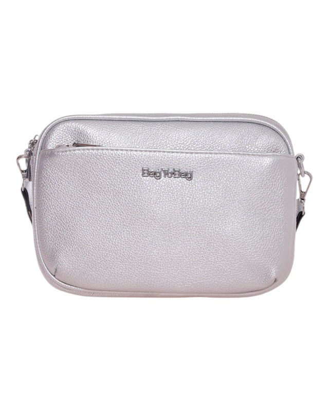 Τσάντα χιαστί WH8185 - Ασημί