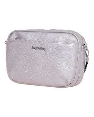 Τσάντα χιαστί WH8185 - Ασημί