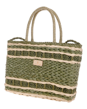 Ψάθινη Τσάντα ώμου CN25016 - Green