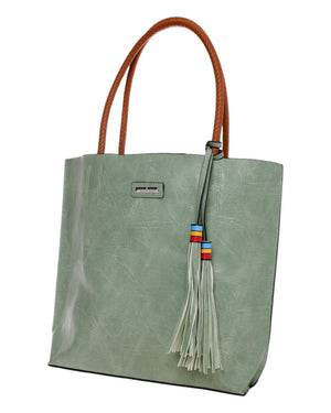 Τσάντα ώμου με νεσεσέρ - KX8061 - Πράσινο