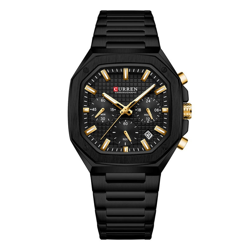 Curren 8459 Black Ρολόι με Μαύρο Καντράν και Μαύρο Μπρασελέ