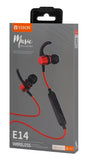 YISON earphones E14 με μαγνήτη, Bluetooth, 10mm, 65mAh, κόκκινα