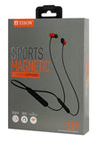 YISON earphones E19 με μαγνήτη, Bluetooth, 10mm, 130mAh, κόκκινα