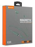 YISON earphones E20 με μαγνήτη, Bluetooth, 12mm, 250mAh, πράσινα