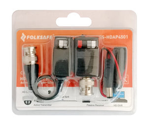 FOLKSAFE Video Balun FS-HDAP4501 για CCTV, active transmitter/passive receiver