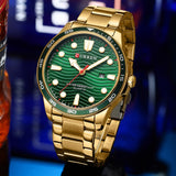 Curren 8426 Gold Green Ρολόι με Πράσινο Καντράν και Χρυσό Μπρασελέ