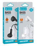 CELEBRAT earphones με μικρόφωνο G23, 3.5mm σύνδεση, Φ14mm, 1.2m, λευκά
