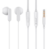 CELEBRAT earphones με μικρόφωνο G23, 3.5mm σύνδεση, Φ14mm, 1.2m, λευκά
