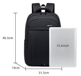 GOLDEN WOLF τσάντα πλάτης GB00711 με θήκη laptop 15.6", 27L, μαύρη