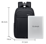 GOLDEN WOLF τσάντα πλάτης GB00711 με θήκη laptop 15.6", 27L, μαύρη