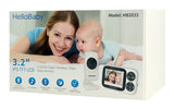 HELLOBABY ενδοεπικοινωνία μωρού HB2033 με κάμερα & οθόνη 3.2", 720p