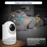 HELLOBABY ενδοεπικοινωνία μωρού HB6241 με κάμερα & οθόνη 4", 720p, PTZ