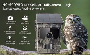 SUNTEK smart ηλιακή κάμερα κυνηγού HC-600PRO, PIR, 4G, 30MP/2K, SD, IP65