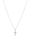 Αλυσίδα λαιμού με σταυρό HLLY-342 - Ασημί