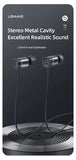 USAMS earphones με μικρόφωνο US-SJ576, USB-C σύνδεση, Φ6mm, 1.2m, μαύρα