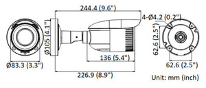 HIKVISION HIWATCH IP κάμερα HWI-B640H-Z, POE, 2.8-12mm, 4MP, IP67