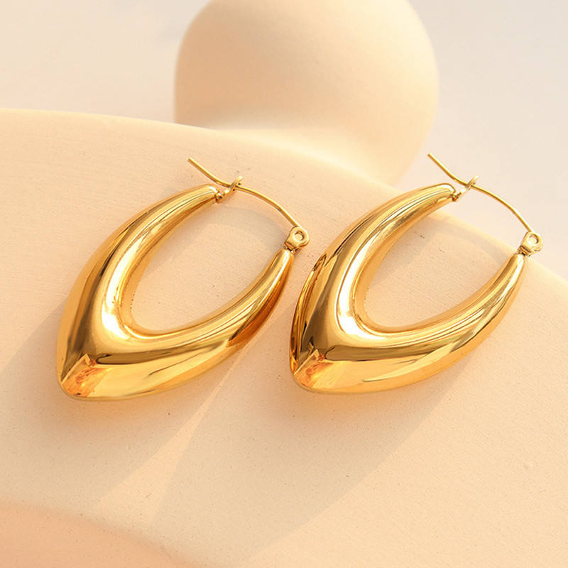 Σκουλαρίκια LM1026 Σχήμα U Χρυσά Gold