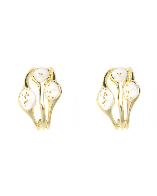 Κρεμαστό σκουλαρίκι XY-3517-20 - Ασπρο