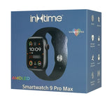 INTIME smartwatch 9 Pro Max, 2.1" AMOLED, IP67, ηχείο & mic, μαύρο