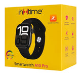 INTIME smartwatch A10 Pro με 2x λουράκια, heart rate, 2.04" AMOLED, IP65, μαύρο