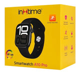 INTIME smartwatch A10 Pro με 2x λουράκια, heart rate, 2.04" AMOLED, IP65, μαύρο