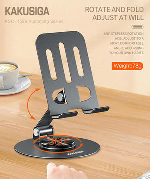 KAKUSIGA επιτραπέζια βάση smartphone KSC-1598, foldable, μαύρη
