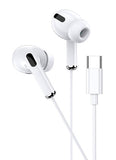 KAKUSIGA earphones με μικρόφωνο KSC-727, USB-C σύνδεση, 14.2mm, 1.2m, λευκά
