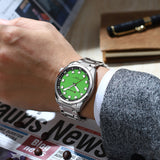 Curren 8451 Silver Green Ρολόι με Πράσινο Καντράν και Ασημένιο Μπρασελέ
