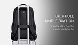 ARCTIC HUNTER τσάντα ταξιδίου LG1500165 με θήκη laptop 15.6", τροχήλατη, 27L, μαύρη