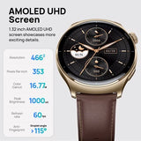 MIBRO smartwatch Lite 3 Pro με 2x λουράκια, heart rate, 1.32" AMOLED, GPS, 5 ATM, μαύρο/πράσινο