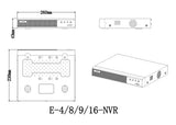 LONGSE NVR καταγραφικό NVR3009E1, 4K, H.265/H.264, 9 κανάλια