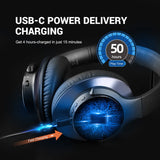 ONEODIO headphones A10, ενσύρματα & ασύρματα, Hi-Res ANC, 40mm, μαύρο