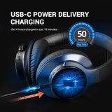 ONEODIO headphones A10, ενσύρματα & ασύρματα, Hi-Res ANC, 40mm, μαύρο