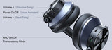 ONEODIO headphones A10, ενσύρματα & ασύρματα, Hi-Res ANC, 40mm, μαύρο