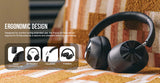 ONEODIO headphones Focus A5, ενσύρματα & ασύρματα, Hybrid ANC, 40mm, 600mAh, μαύρο